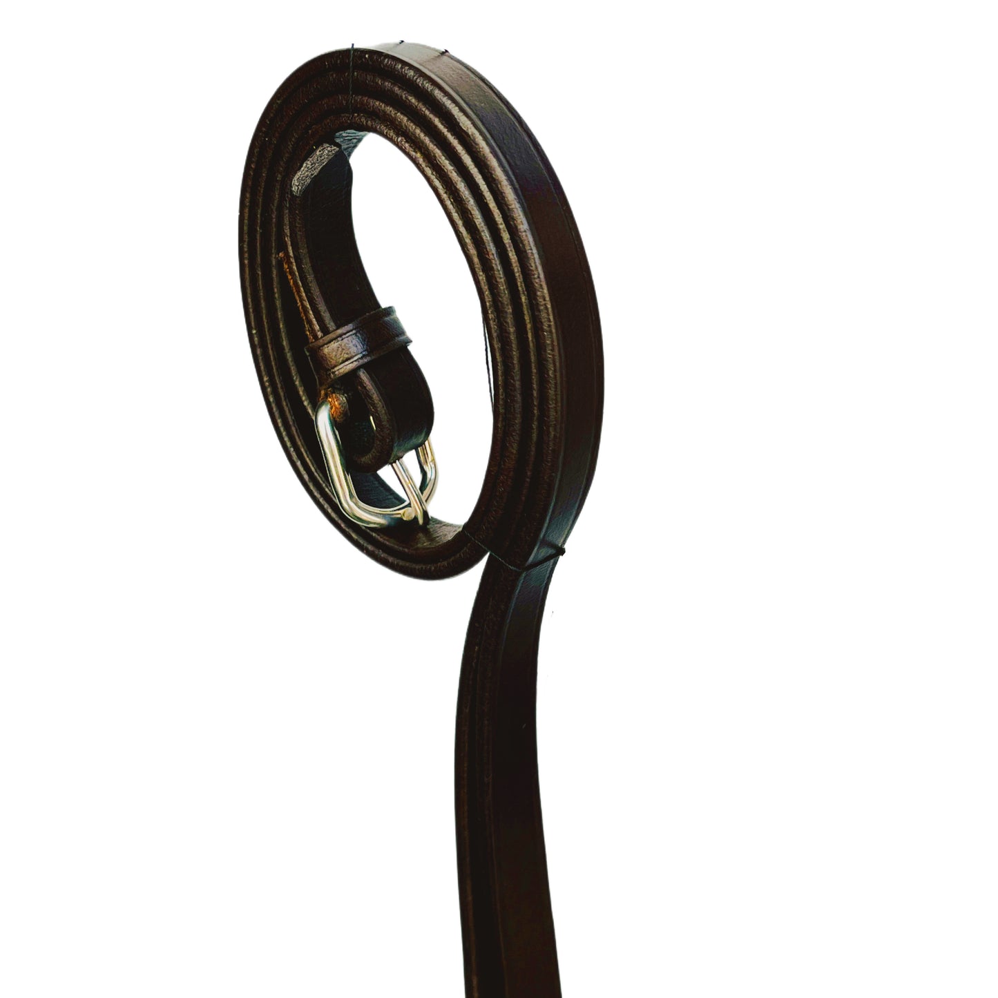 Hand Tooled Brown Leather Bitless Horse Bridle Side Pull with Carved Floral Design & Reins