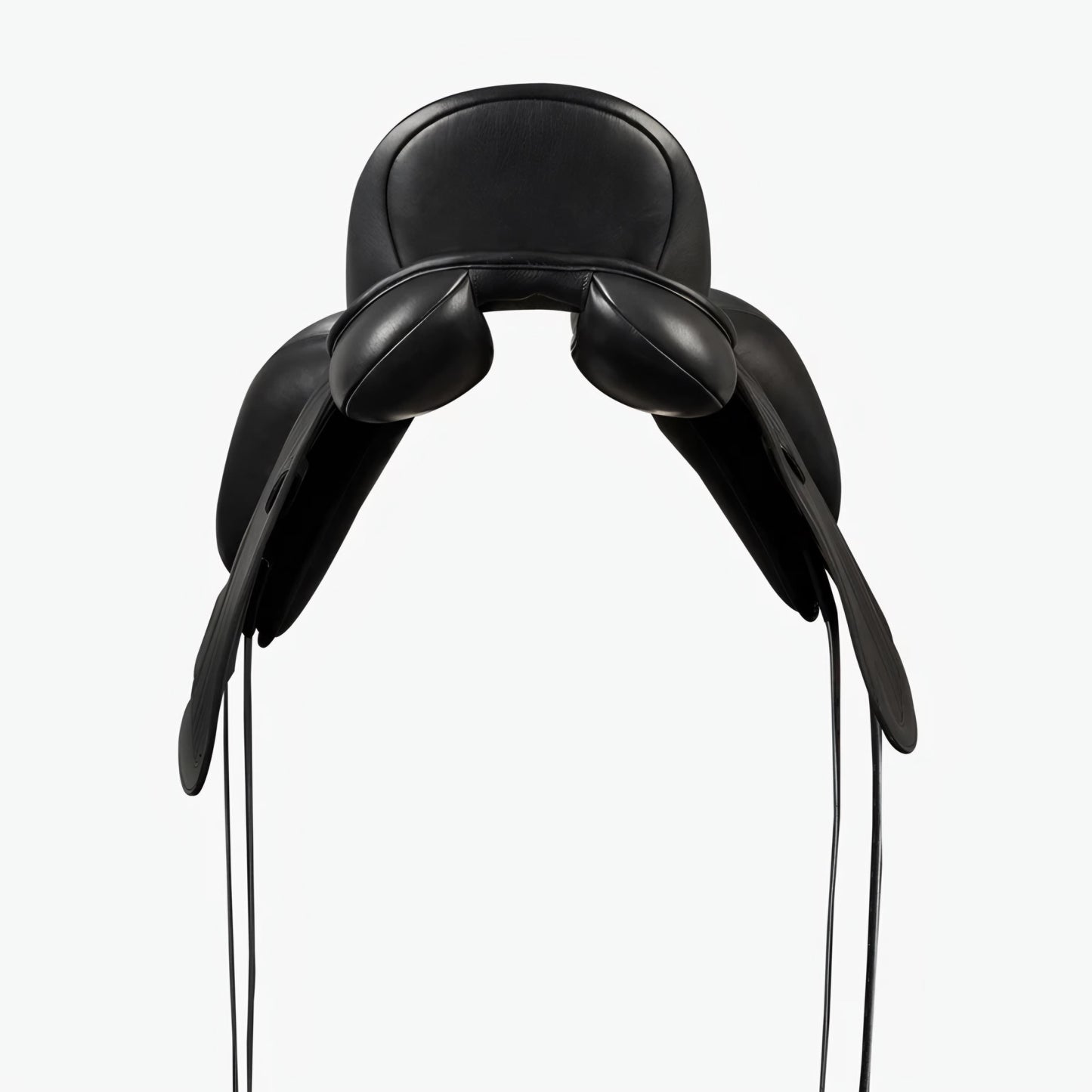 Premium Black Dressage Saddle - Oiled Leather, Soft Cow Seat, Knee Rolls & Padded Panels